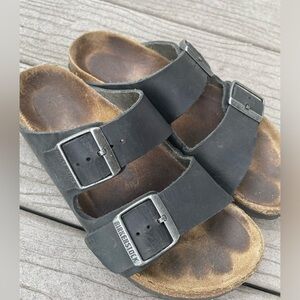 Birkenstock Arizona. Size 37. Black Oiled Leather